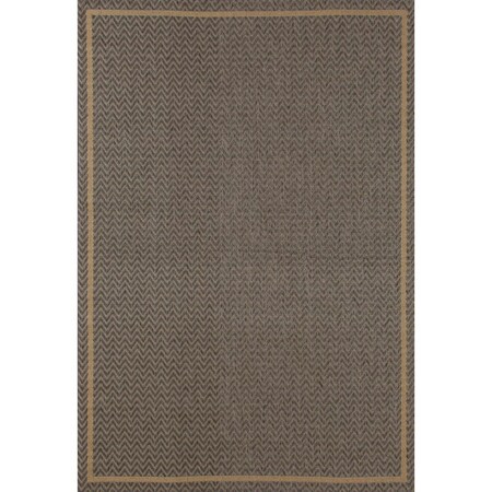 Standalone 4 x 6 ft. Plymouth Collection Grooveyard Flat Woven Indoor & Outdoor Area Rug Gray ST758367